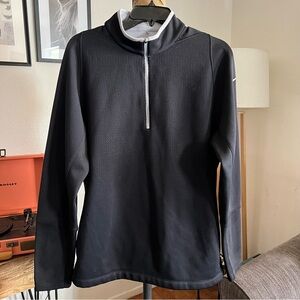 Nike Golf Tour Performance Therma-Fit Men's 1/4 Zip Pullover,Size M- Black/Gray